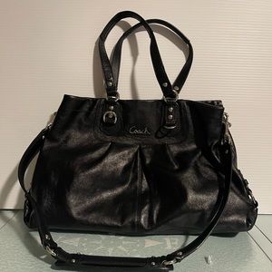 Coach Ashley Black Leather Shoulder Bag G1094 - F15513